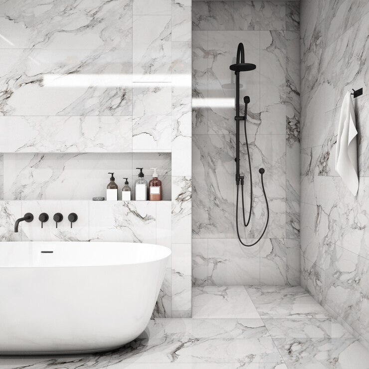 Foto design de interiores para área de banheiro em estilo moderno