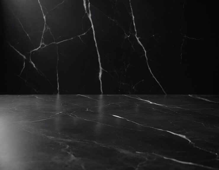 Foto design de interiores profissional com mármore preto e granito caros excelente fundo para apresentação e produto