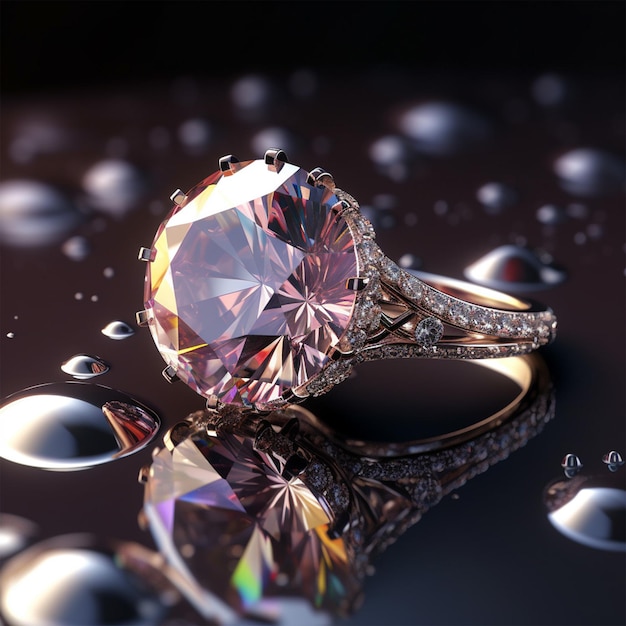 Design de joias diamante exclusivo fluindo brilho brilhante