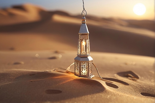 Design de lanterna de estilo islâmico para a celebração do Ramadã