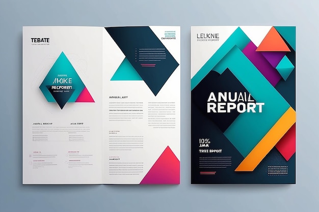 Design de layout de modelo de brochura Relatório anual de negócios corporativos Catálogo de revista Flyer
