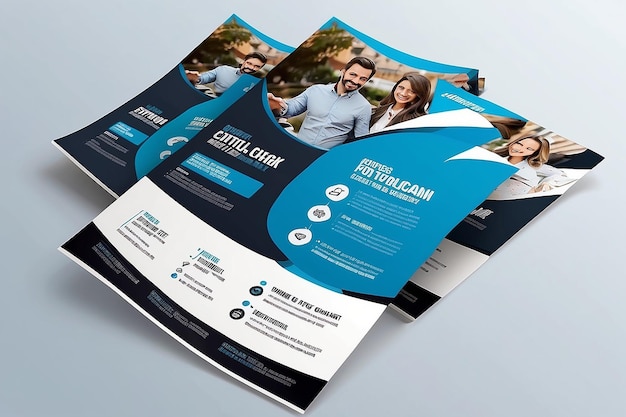 Design de layout de modelo de folheto corporativo