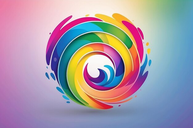Foto design de logotipo abstrato com conceito de orgulho de arco-íris gerado com ai