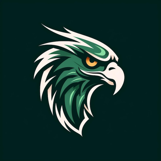 Design de logotipo de águia verde
