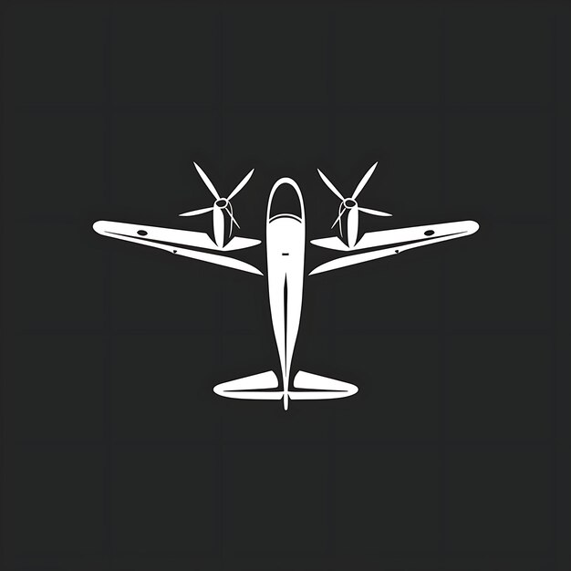 Design de logotipo de avião com forma aerodinâmica decorada com asas uma arte criativa simples e minimalista