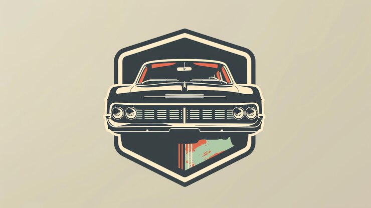 Foto design de logotipo de carro clássico