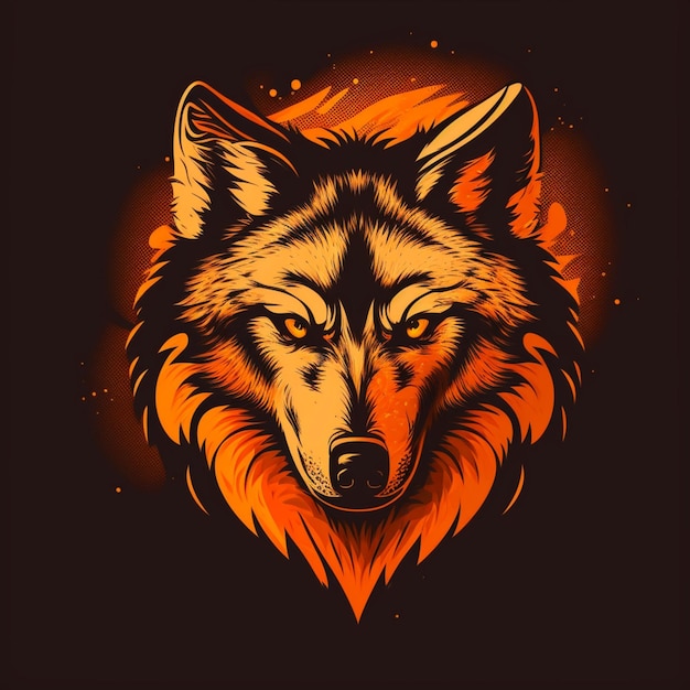 design de logotipo de lobo