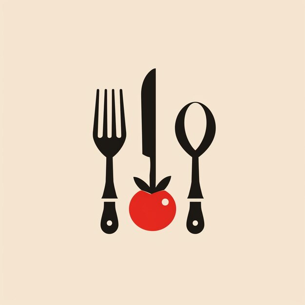 Foto design de logotipo de marca pictórica para um restaurante