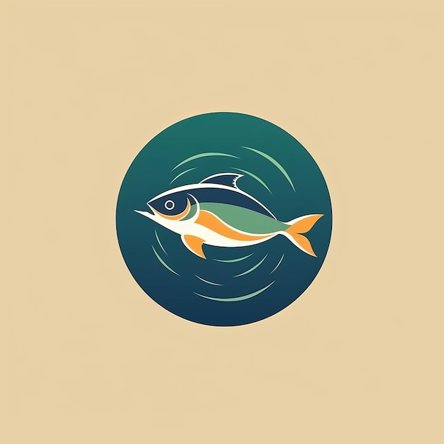 Foto design de logotipo de pesca cativante e gratuito para pescadores e entusiastas de atividades ao ar livre ia generativa