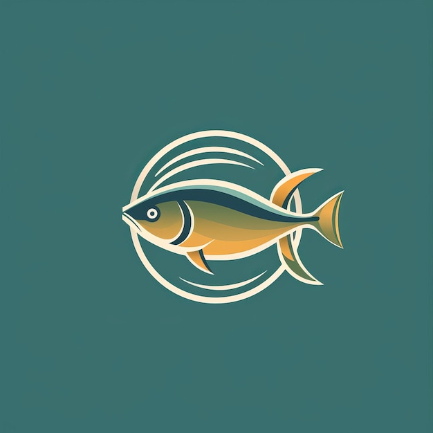 Foto design de logotipo de pesca cativante e gratuito para pescadores e entusiastas de atividades ao ar livre ia generativa