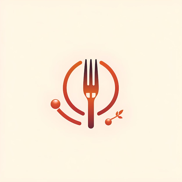 Design de logotipo de vetor de garfo