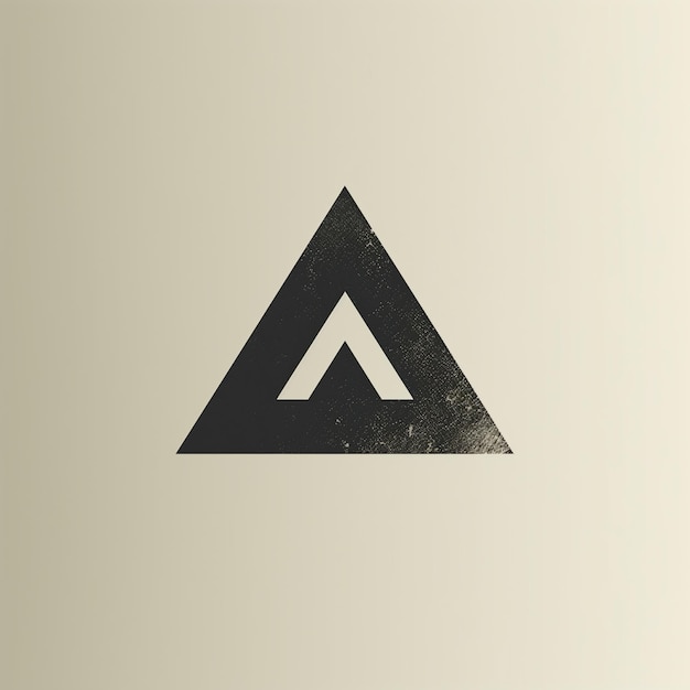 Foto design de logotipo de vetor geométrico preto de forma mínima