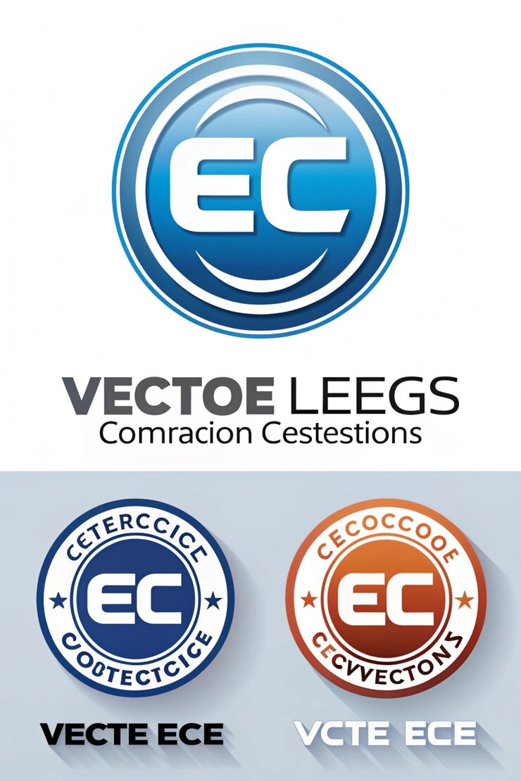 Foto design de logotipo de vetor visual da ce e da ce