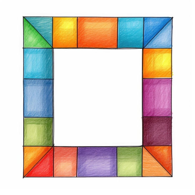 Design de logotipo moderno com conceito de imaginação de pixel Fronteira branca Poster quadrado plano com negativo