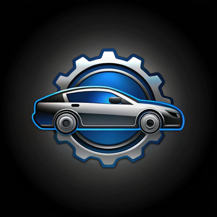 Foto design de logotipo moderno elegante com um carro e equipamento para um padrão automotivo on-line generative ai