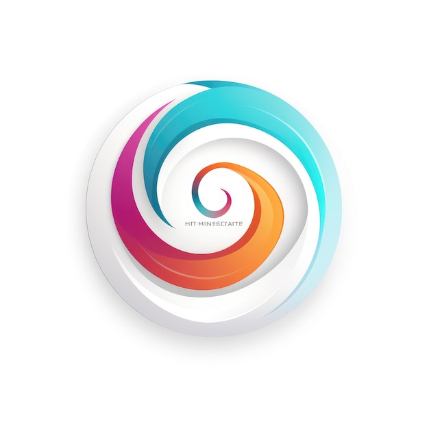 Design de logotipo redondo moderno abraçando temas de software em um fundo branco