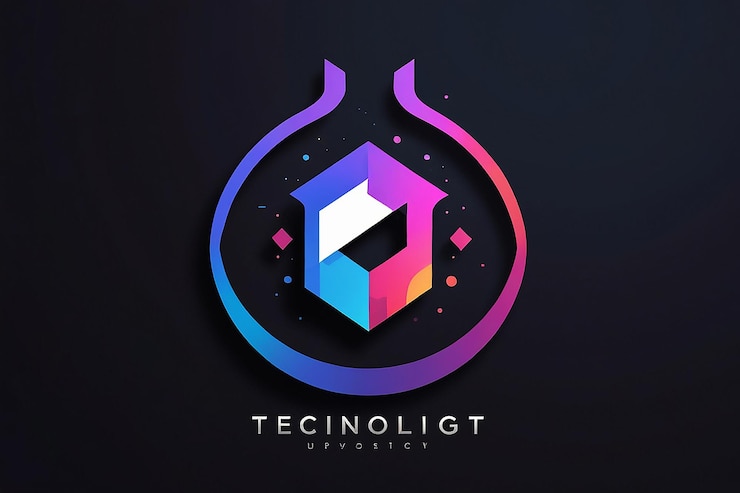 Foto design de logotipo tecnológico com impacto visual moderno e futurista
