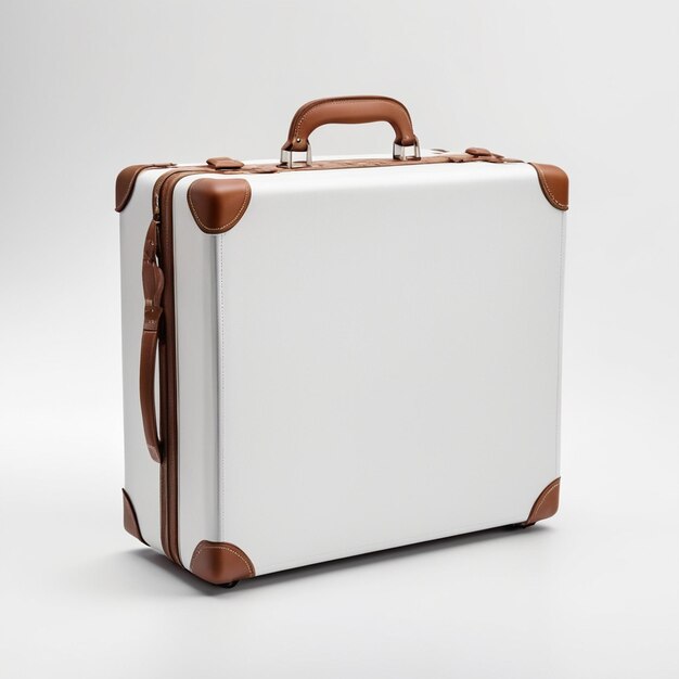 Foto design de mala elegante para viagens fotografia de produto isolado em fundo branco