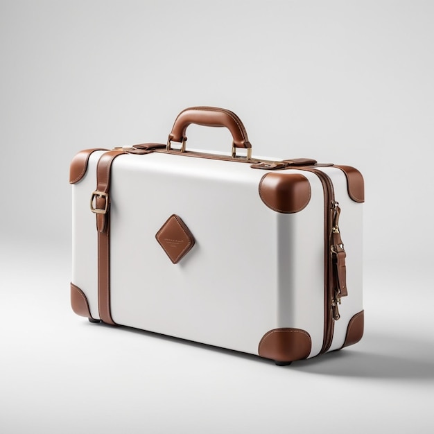 Foto design de mala elegante para viagens fotografia de produto isolado em fundo branco