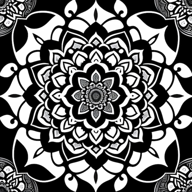 Design de mandala colorida ornamental com padrão colorido ai generativo