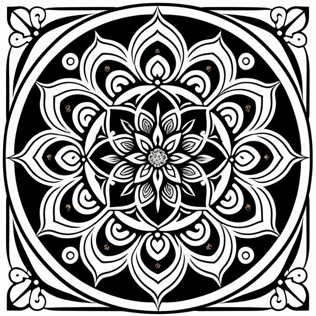 Design de mandala de luxo e fundo islâmico na cor dourada