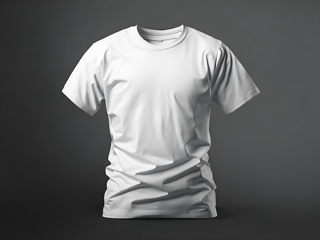 design de maquete de camiseta branca em branco gerado por IA