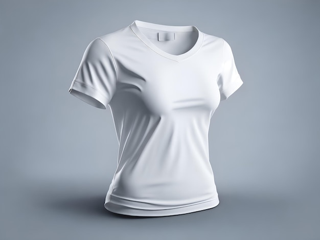 design de maquete de camiseta branca em branco gerado por IA