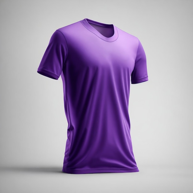 Design de maquete de camiseta roxa simples gerado por IA