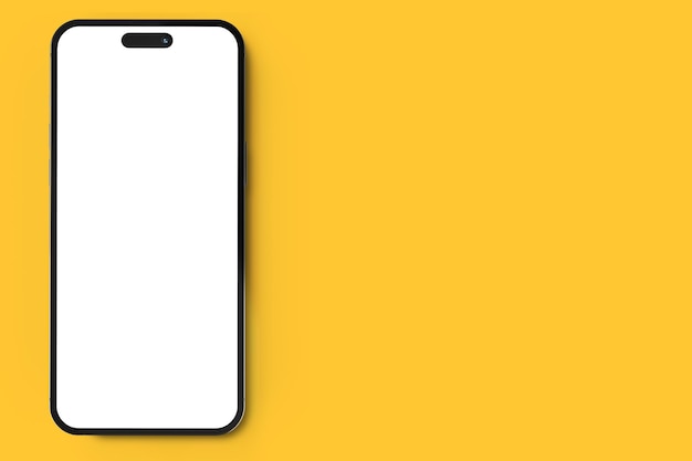 Design de maquete de smartphone realista preto com tela em branco para infográficos ou apresentação interface de design de aplicativo UX UI