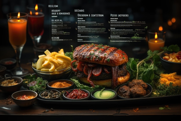 Design de Menus de Restaurantes Design de menus de restaurantes visualmente atraentes com assistência de IA