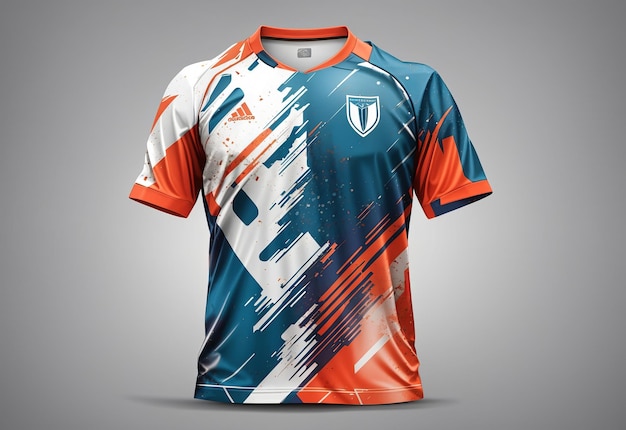 Design de modelo de camisa esportiva de maquete de camiseta para s