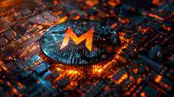 Foto design de moeda de privacidade monero xmr