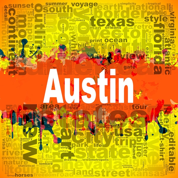 Design de nuvem de palavras de Austin