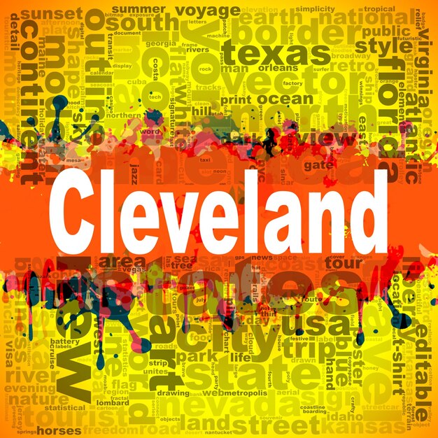 Design de nuvem de palavras de Cleveland