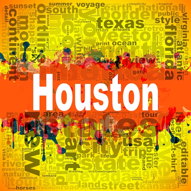 Design de nuvem de palavras de Houston