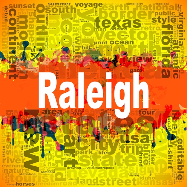 Design de nuvem de palavras Raleigh