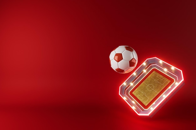 design de objeto de futebol 3D realista