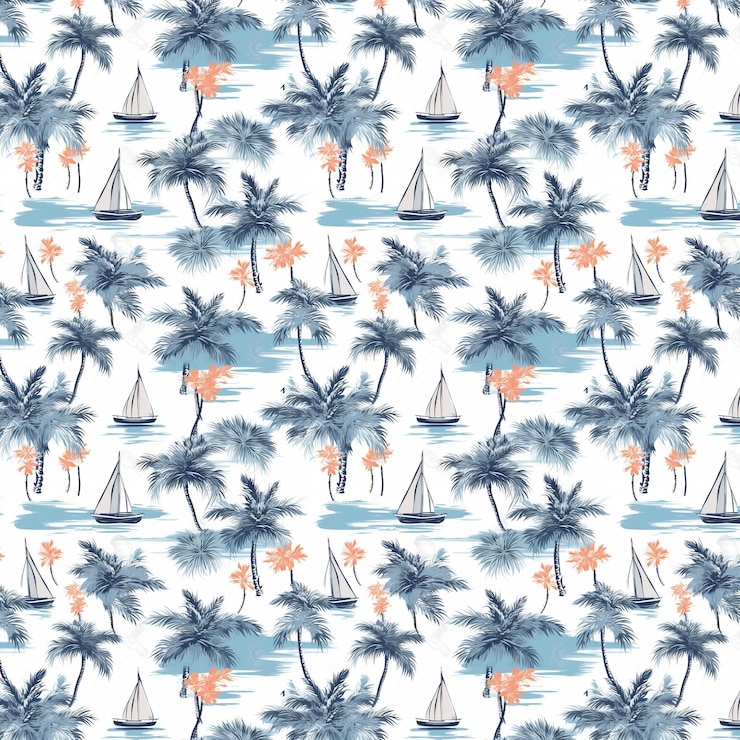 Foto design de padrão de verão plano de vetor livre desenhado à mão animal art color coolcute designtravel