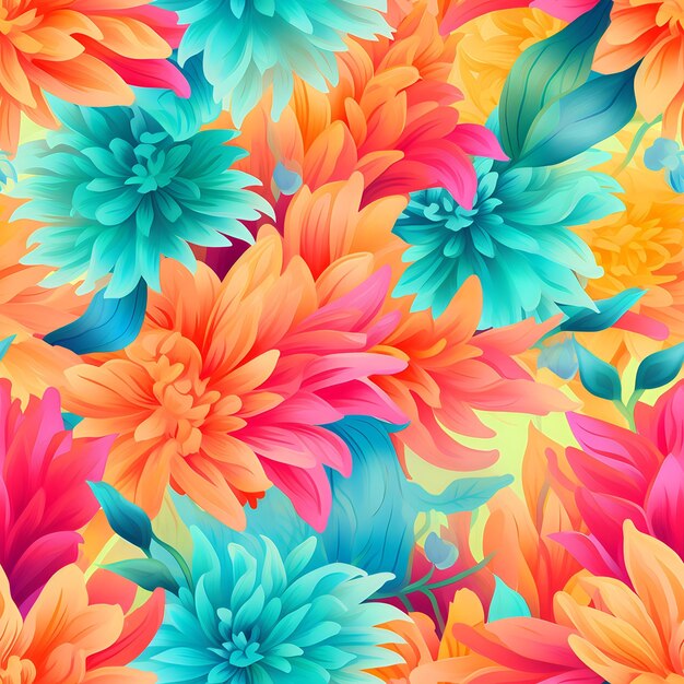 Foto design de padrão floral impressão têxtil floral design digital