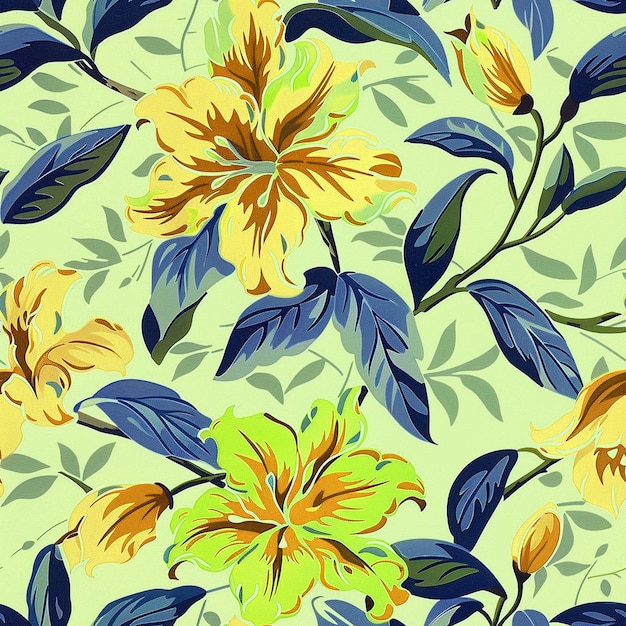 Design de padrão floral para fundo mídia social Indústria de embalagem e mídia digital