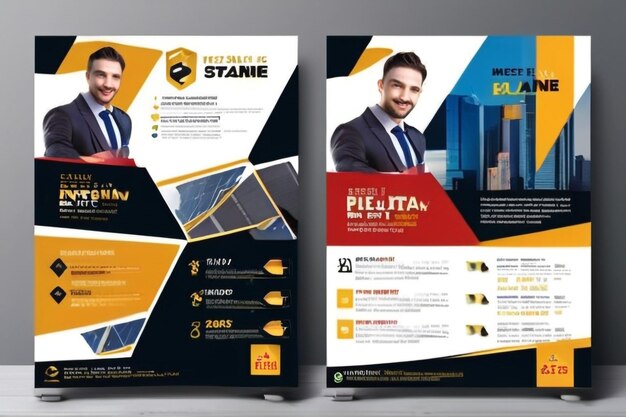 Design de panfletos de negócios design de banners de flyers de negócios corporativos
