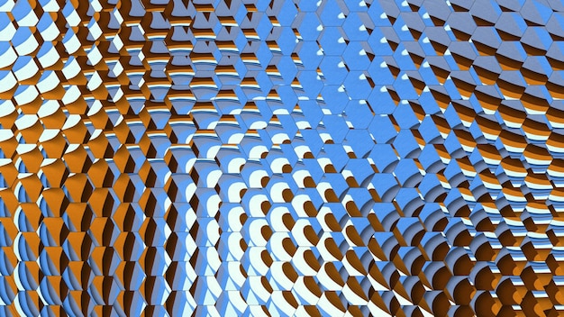 Design de papel de parede de fundo de desfoque de vidro abstrato de escala hexagonal colorida geométrica