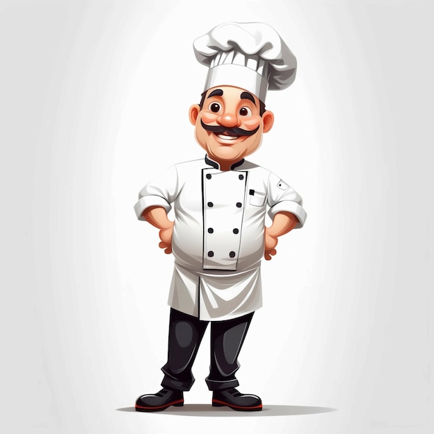 Foto design de personagens de chef vetorial