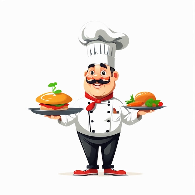 Foto design de personagens de chef vetorial