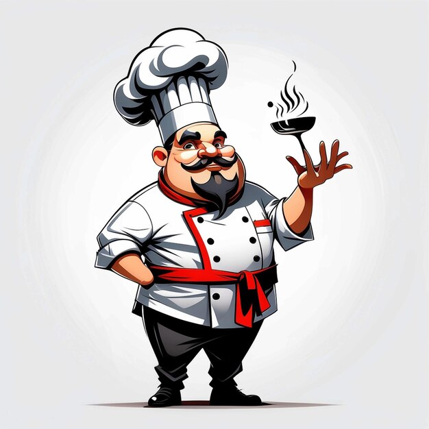 design de personagens de chef vetorial