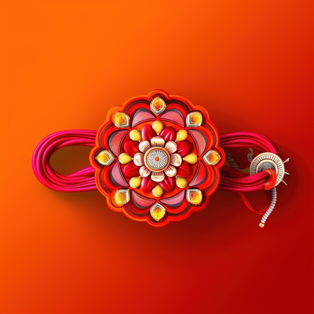 Foto design de plano de fundo do rakhi festival com ilustração criativa de rakhi gerada por ai