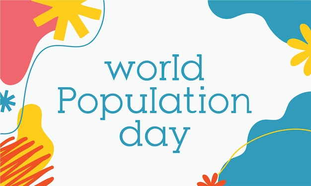 design de post de mídia social do dia mundial da população