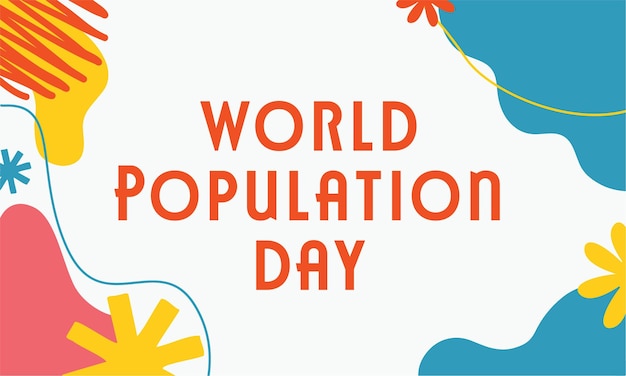 design de post de mídia social do dia mundial da população