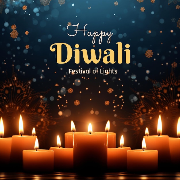 Design de postagem do Festival Feliz Diwali