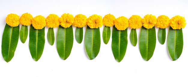 Foto design de rangoli de flor de calêndula para o festival de diwali, decoração de flores do festival indiano